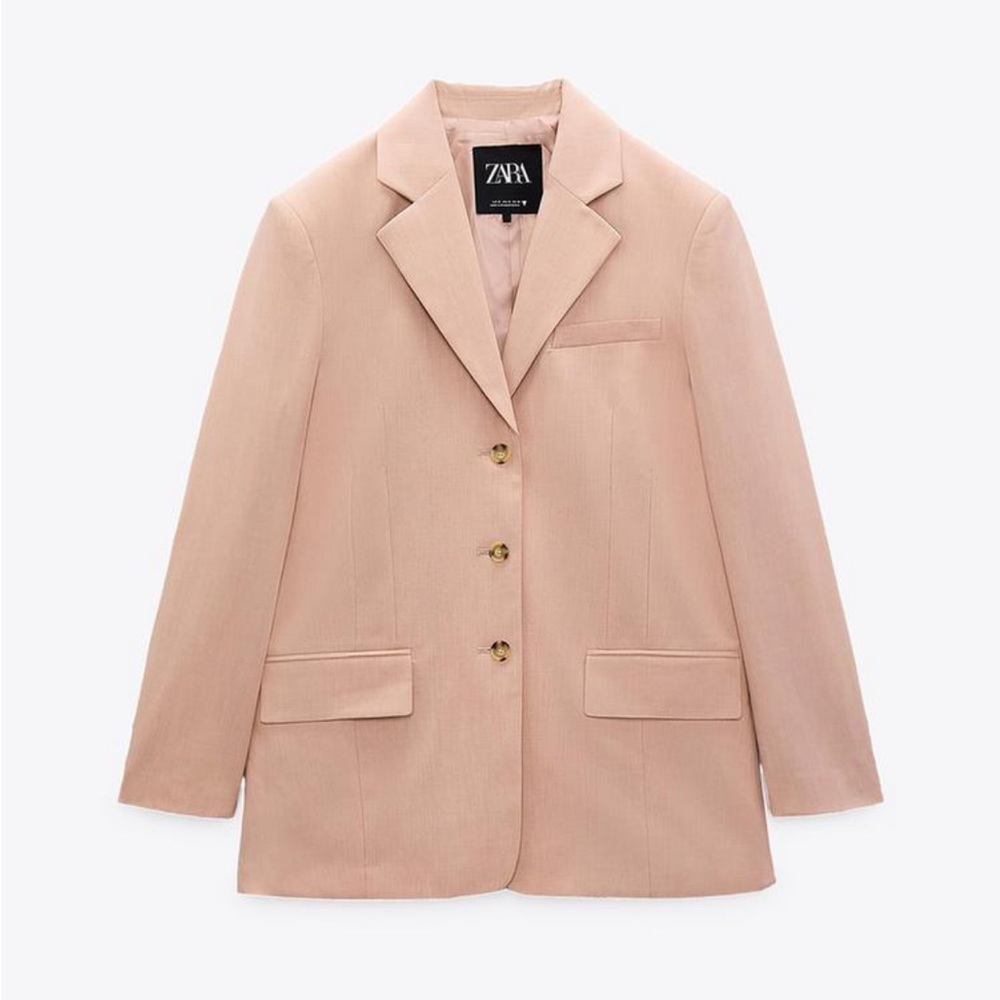 Zara menswear style fade pink blazer. Size small